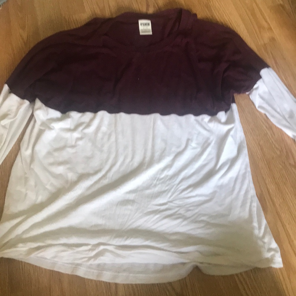 PINK | VS Colorblock Oversized long sleeve tee